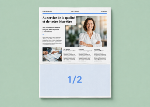 Exemple de publi-reportage au format demi-page